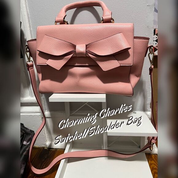 Charming Charlie Leather Bow Bag - Picture 1 of 6